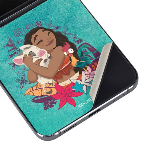 Disney Princess Moana with Pua and Heihei Galaxy Z Flip5 5G Skin